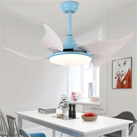 ourfeng led ceiling lamp with fan remote modern fashionable fan lighting for rooms dining room bedroom restaurant