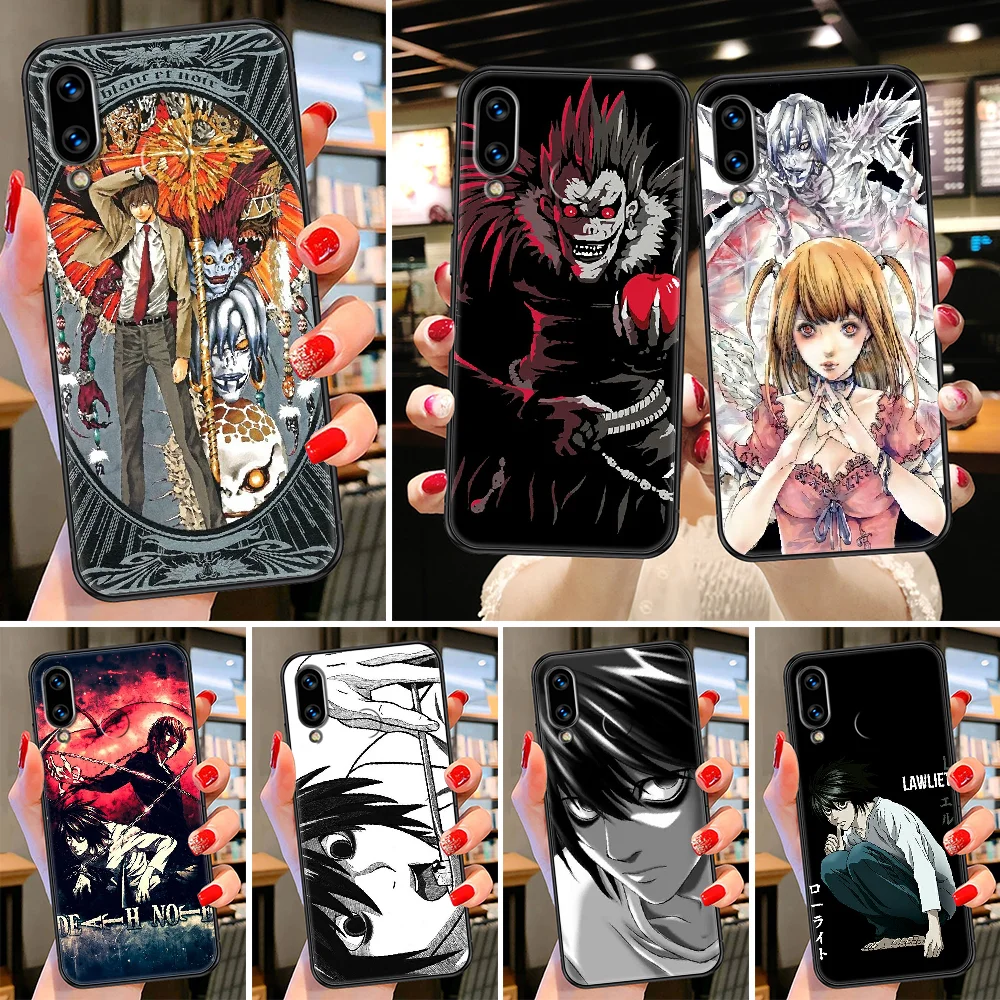 Чехол для телефона с аниме Death Note Huawei Honor 6 7 8 9 10 10i 20 A C X Lite Pro Play Черный силиконовый