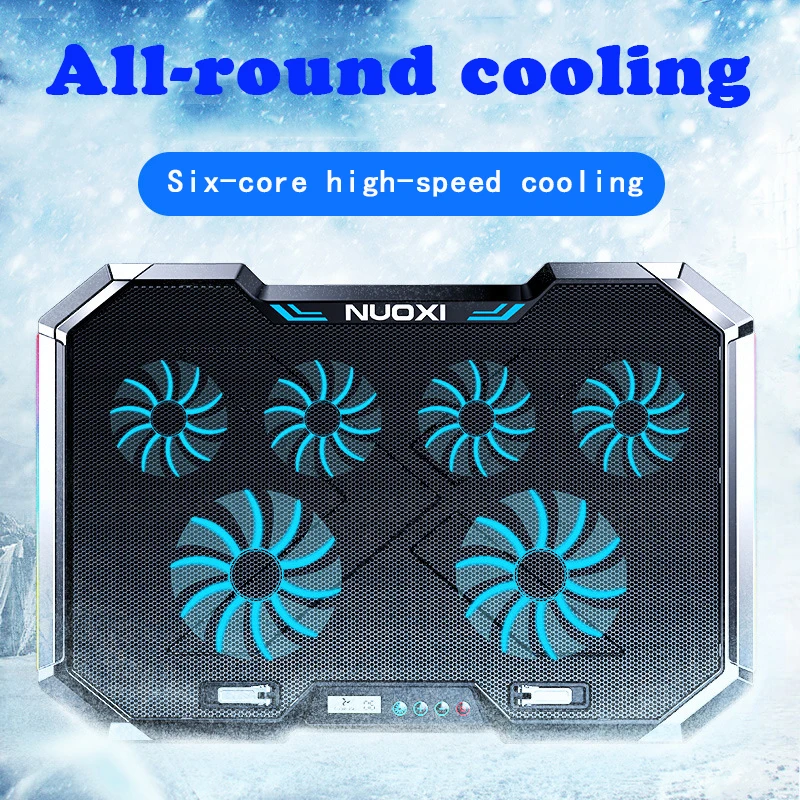 Новинка! игровой кулер NUOXI для ноутбука с шестью вентиляторами светодиодный
