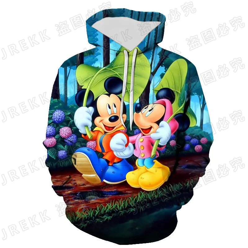 

Disney Anime Mickey Mouse Hoodies Men Women Children Fashion 3D Print Sweatshirts Cool Pullover Long Sleeve Boy Girl Kids Coat