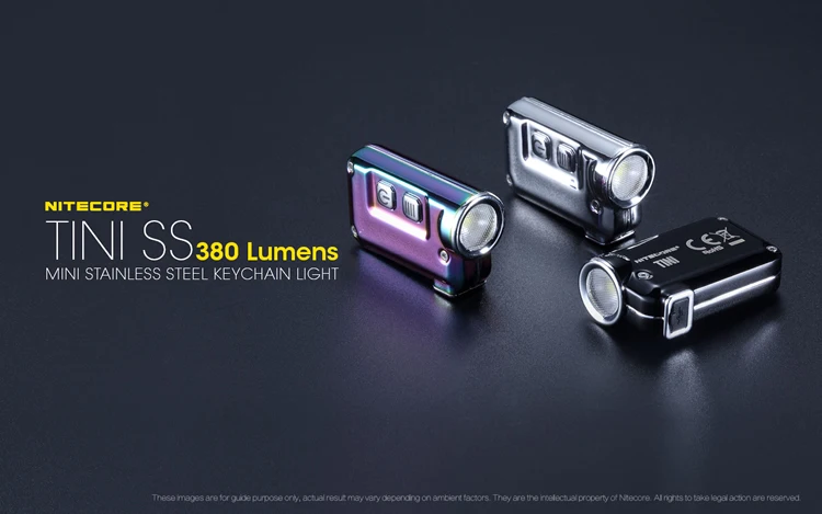NITECORE TINISS tini CU Micro micro USB Перезаряжаемый светильник для ключей Мини EDC флэш-светильник металлический брелок Светильник встроенный аккумулятор