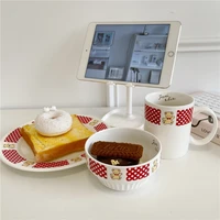 200ml coffee mug bear ceramic coffee cup tazas for tabletop home decoration high temperature resistance mugs dessert bowl