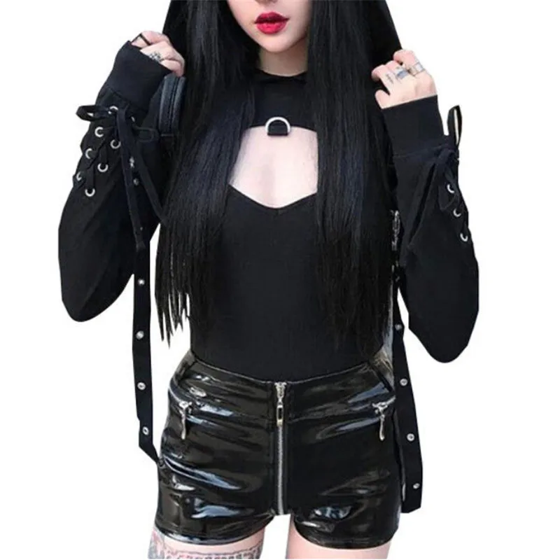 Новинка худи для косплея на Хэллоуин женские в готическом стиле бандажный