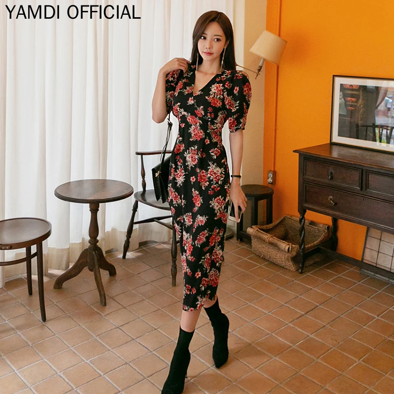 YAMDI платье с эластичной резинкой на талии для женщин новинка богемное пляжное