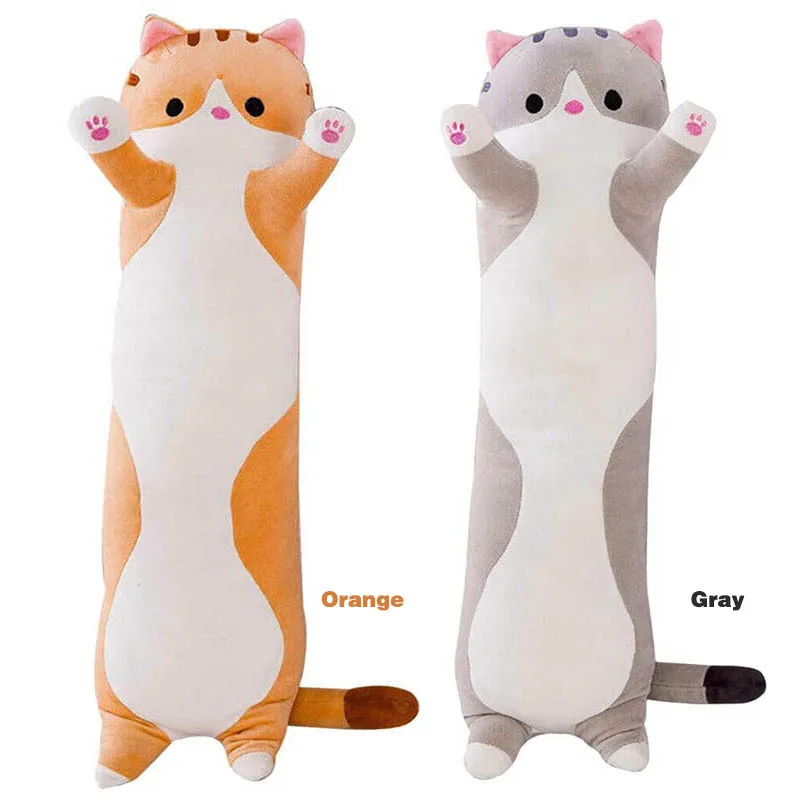 50 см милые длинные куклы в форме кошки мягкие плюшевые игрушки удобные спальные