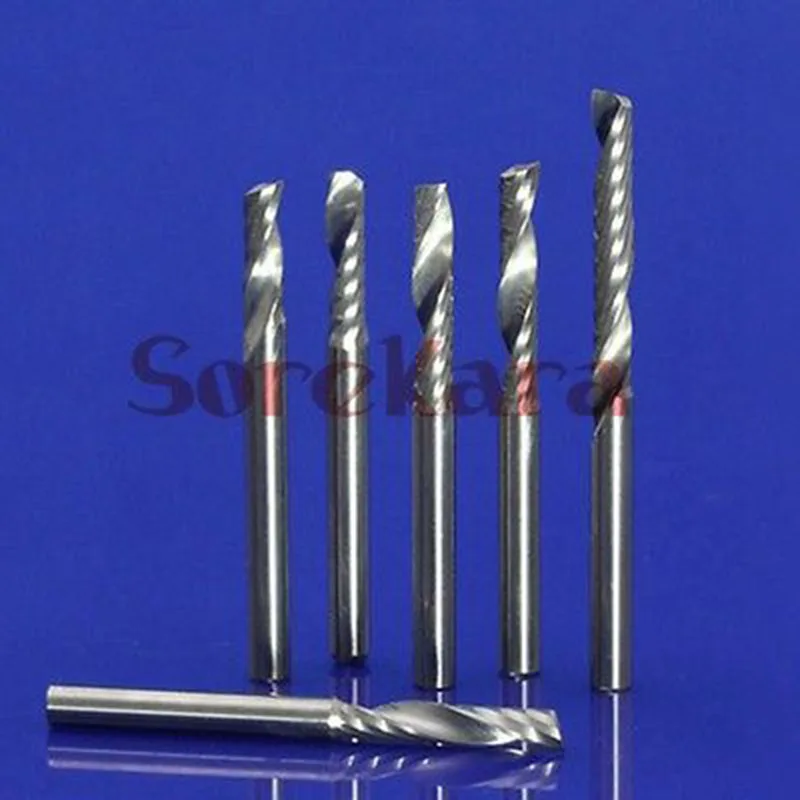 3 175*12 мм фреза с одной канавкой Фрезы ЧПУ спиральная Концевая карбидная для