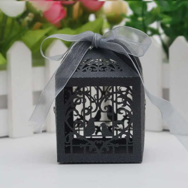 Лидер продаж 10 шт./лот коробки для конфет в виде птиц сердец вечеринки свадьбы