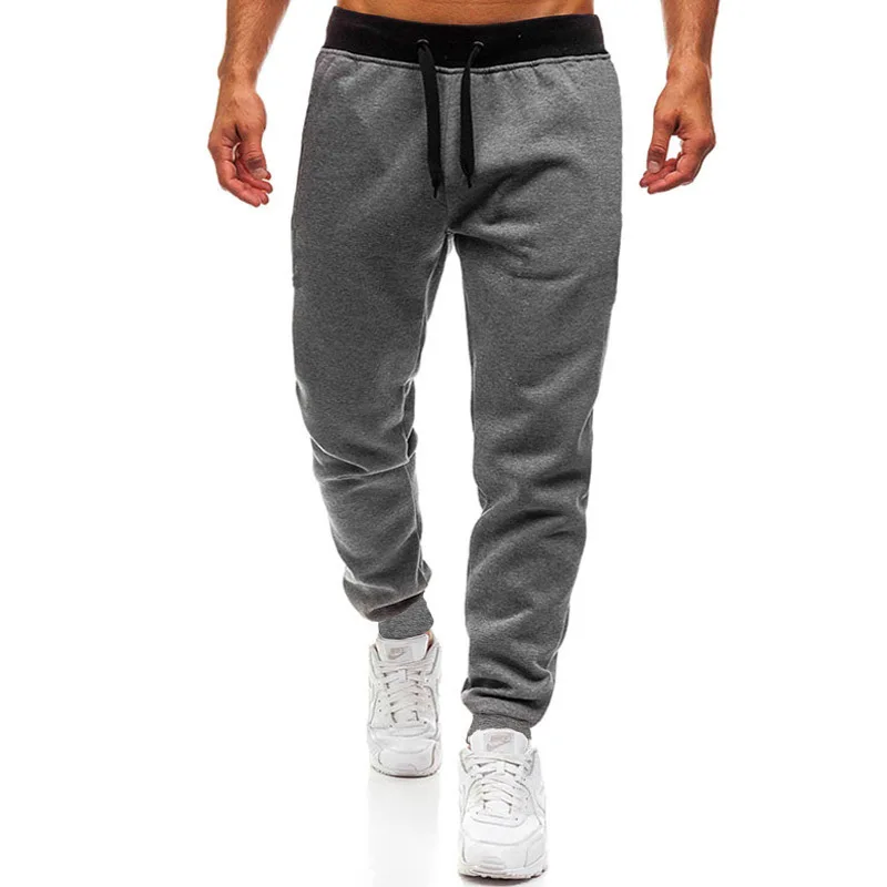 

Men's Casual Trousers 2021 Autumn And Winter Olive Cotton Warm Men's Solid Color Trousers