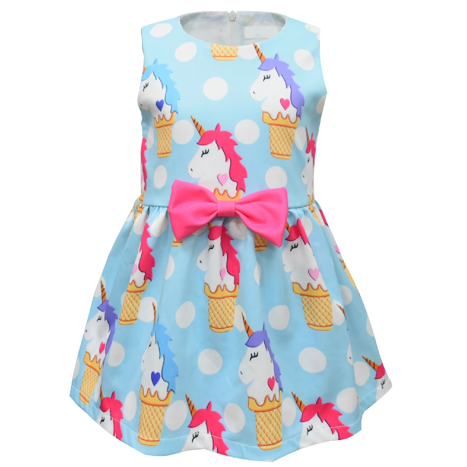 

Одежда с бантом для девочек, платья с рождественским рисунком единорога, детское платье для хэллоуивечерние нее платье, костюм принцессы бе...