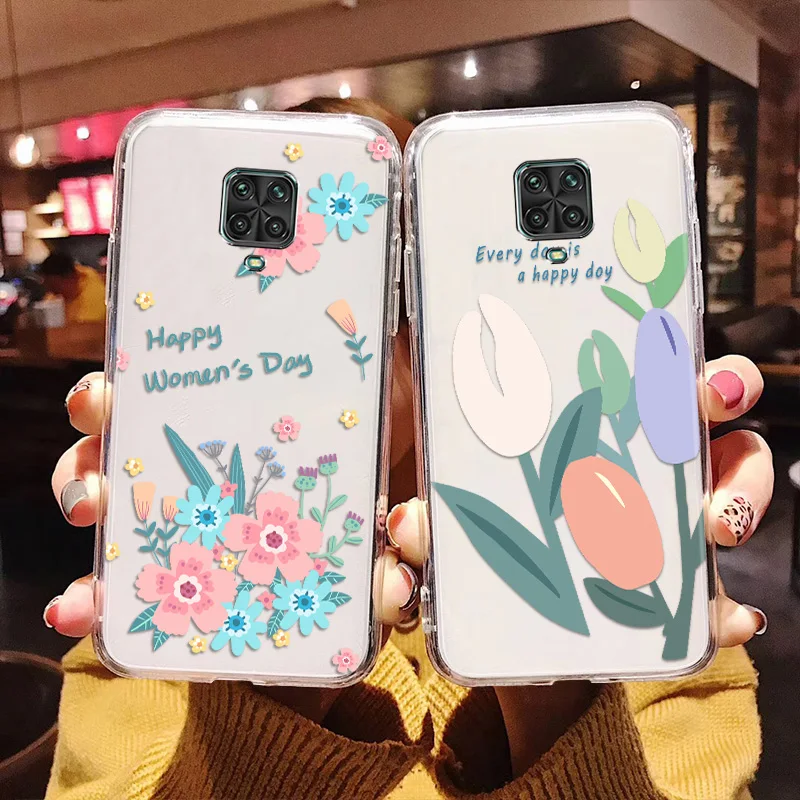 

Soft Case For Xiaomi Redmi Note 8 Pro Case Transparent Flower Funda For Xiaomi Redmi Note 8T Case Silicon Cover Redmi 8A Redmi8