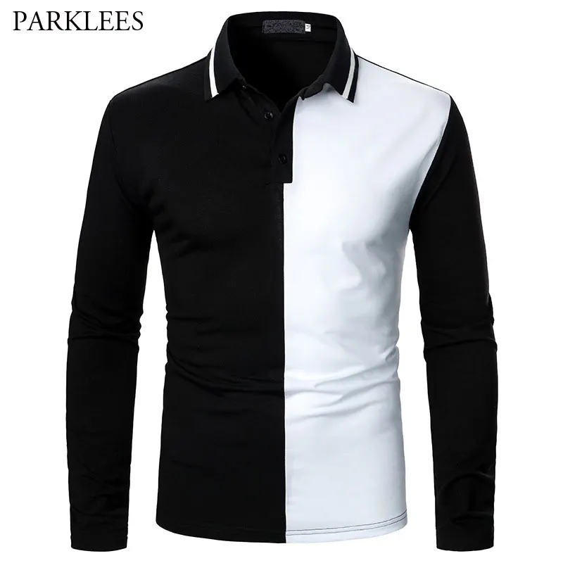 Мужская футболка-поло черного и белого цвета новинка 2021 брендовая мужская