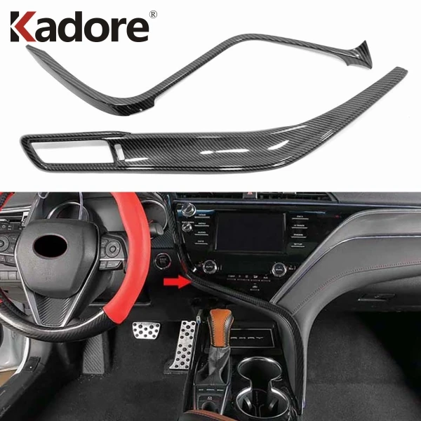 Для Toyota Camry 2018 2019 2020 углеродное волокно Автомобильный Центр управления краями