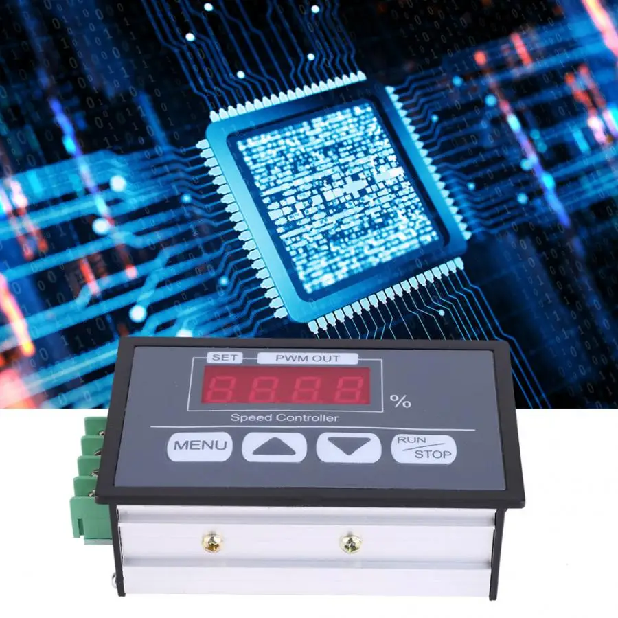 Контроллер скорости двигателя ШИМ регулятор кнопочный тока мощности 6 ~ 60 В