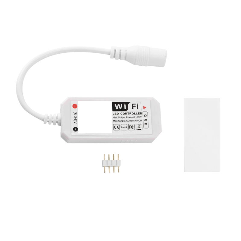 

RGB Led Light Strip Voice Control Work with Alexa & Google Home, WIFI Wireless Smart Controller with Free App Via IOS Or Android