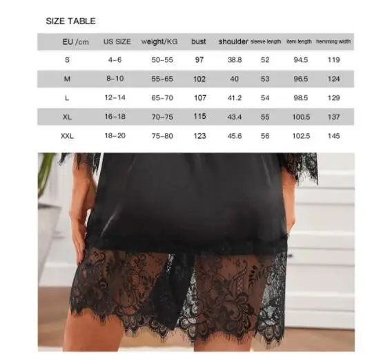 Халат женский атласный с глубоким V-образным вырезом пикантное шелковое нижнее