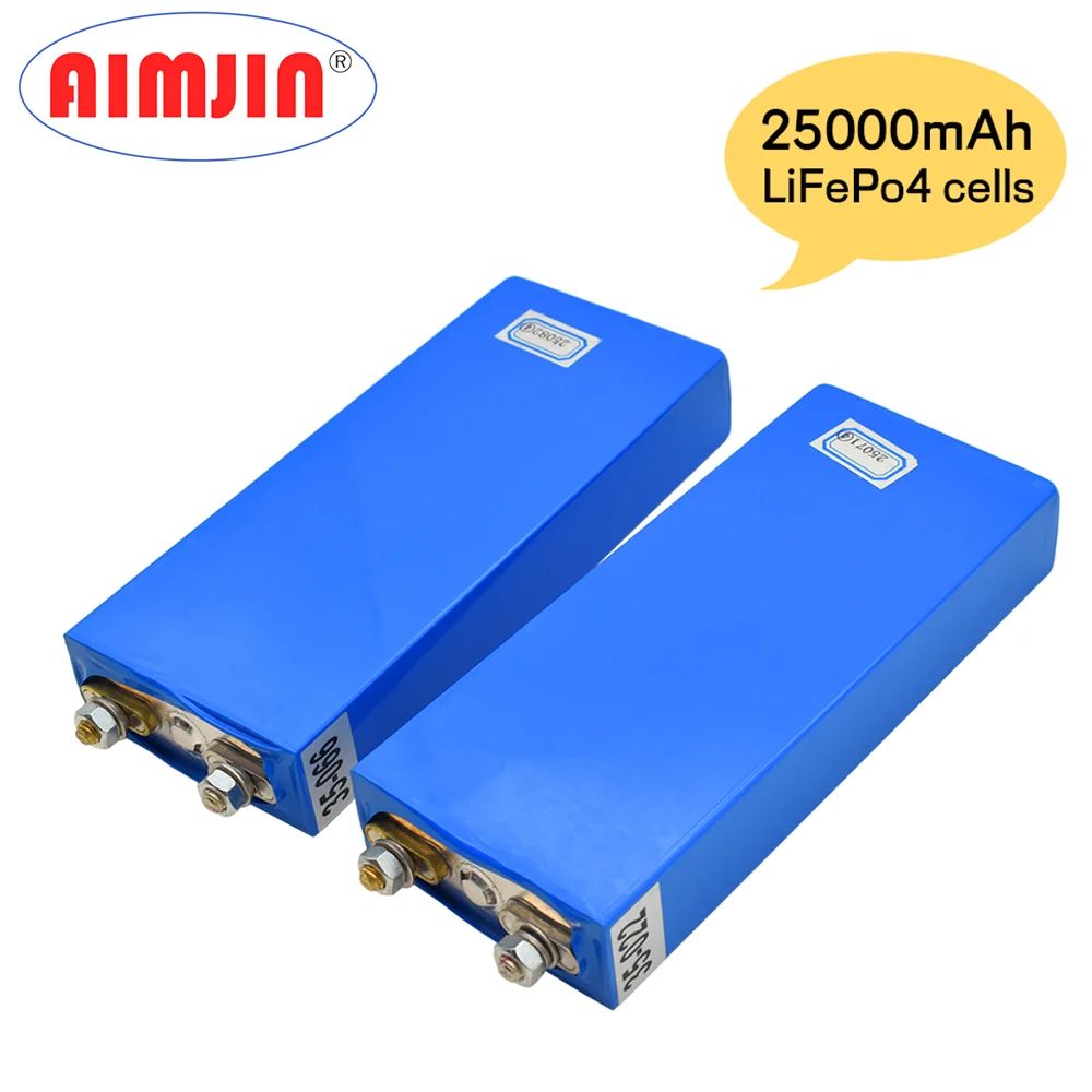 

Newest 3.2V 25Ah LiFePO4 Battery Cell 25000mAh Lithium Iron Phosphate Deep Cycles for Diy 12V 24V 36V 48V Solar Energy UPS Power
