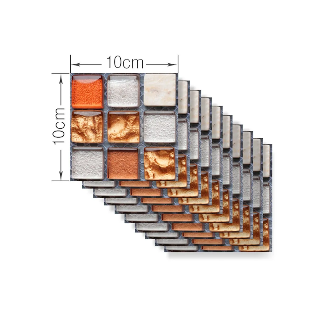 10 шт. мозаичная плитка наклейки самоклеящиеся Ванная комната для кухни домашний