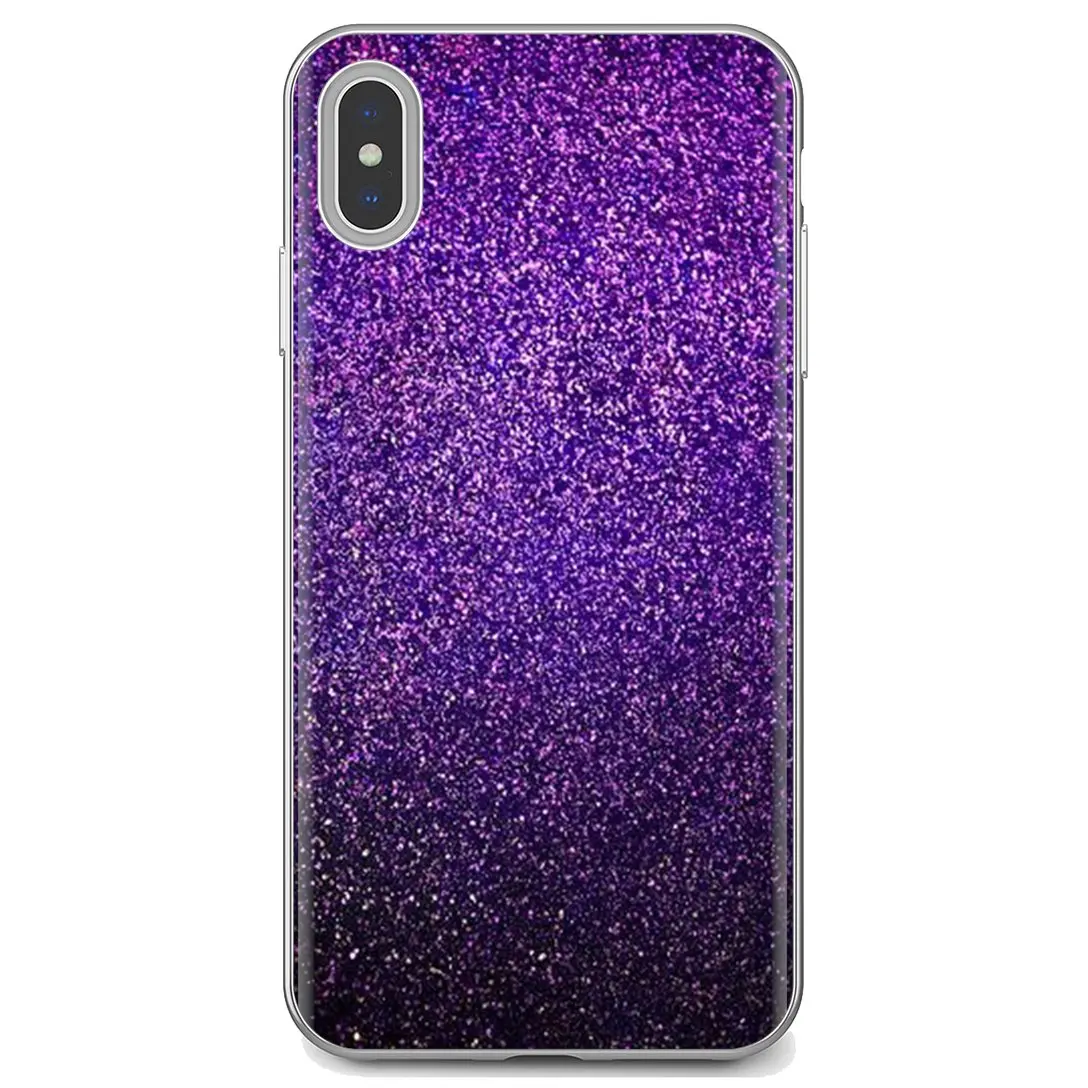 Уникальный силиконовый чехол для телефона светло-фиолетовый Блестящий