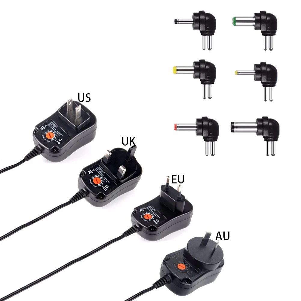 

Universal 3-12V Adjustable Voltage Power Supply 12W 1.2A Multi-function Adapter US EU UK AU Plug