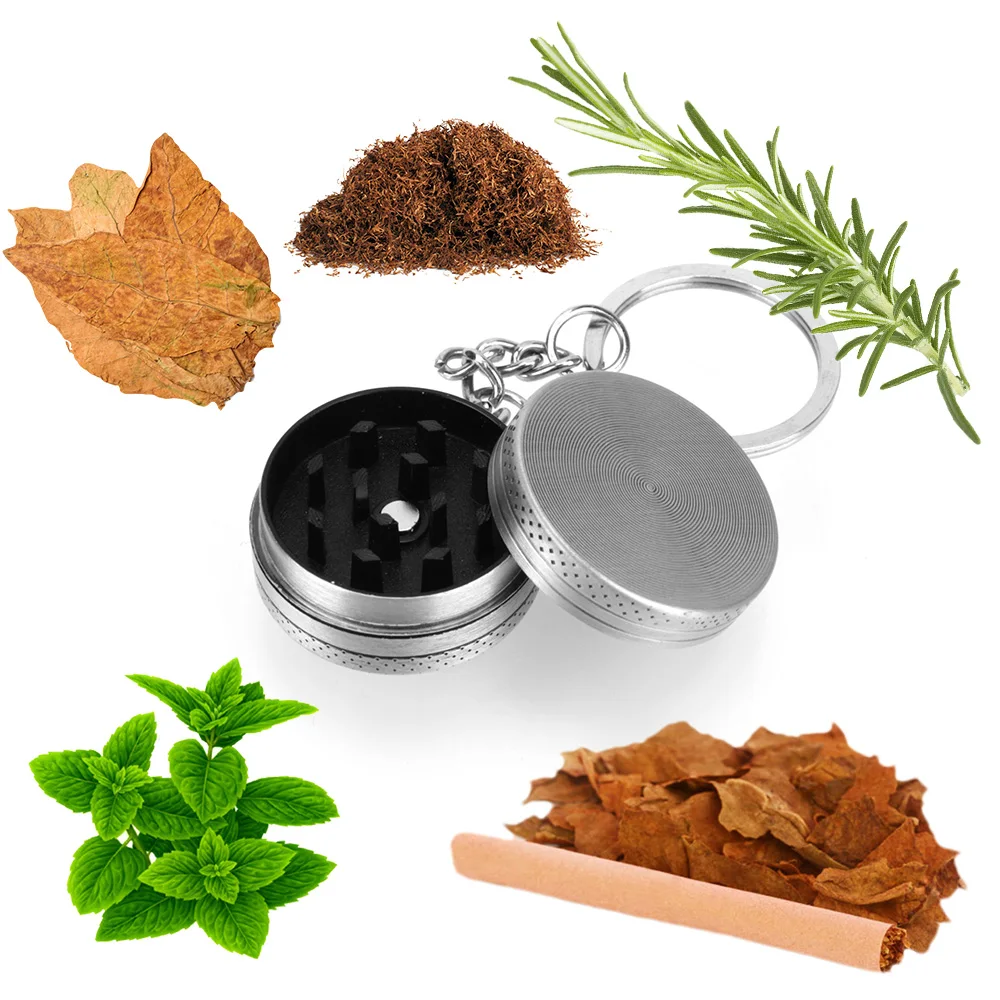 Металлическая Мини Милая мельница для специй 2 слоя портативный брелок