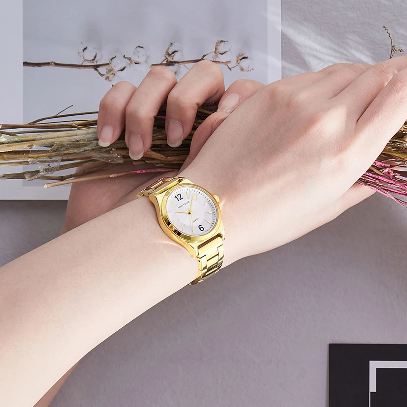 

MINIFOCUS New Women Watch Business Quartz Watch Ladies Top Brand Luxury Female Wrist Watch Gold Girls Clock Relogio Feminino
