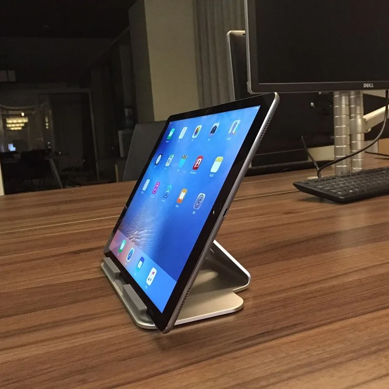 

AP-7D Aluminium Alloy Tablet Stand For ipad Air Mini 1/2/3/4, 60 Degree Angle Table Holder Bracket For 7.9-12.4inch Tablet UM