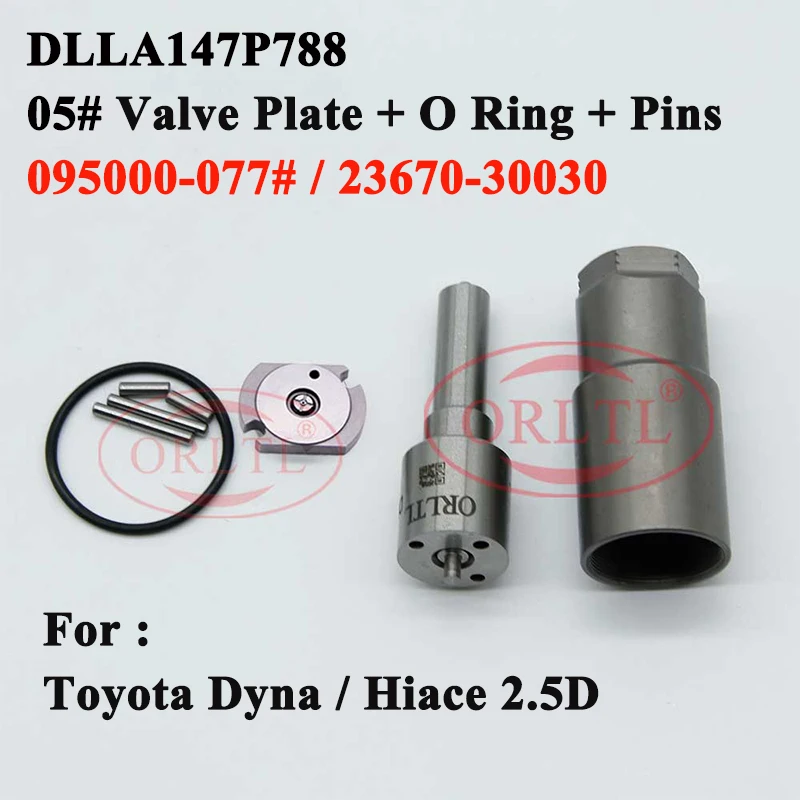 

ORLTL Diesel Injector Overhaul Repair Kits Nozzle dlla147p788 Valve Plate 05# for 23670-30030 095000-0940 095000-0770 DCRI100940