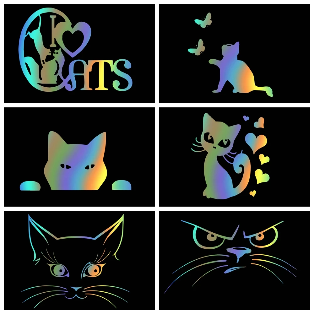 

Car Sticker Funny Pet Cat Vinyl Sticker Car Bumper Rear Window Body Decoration Decals Waterproof Sunscreen,12cm