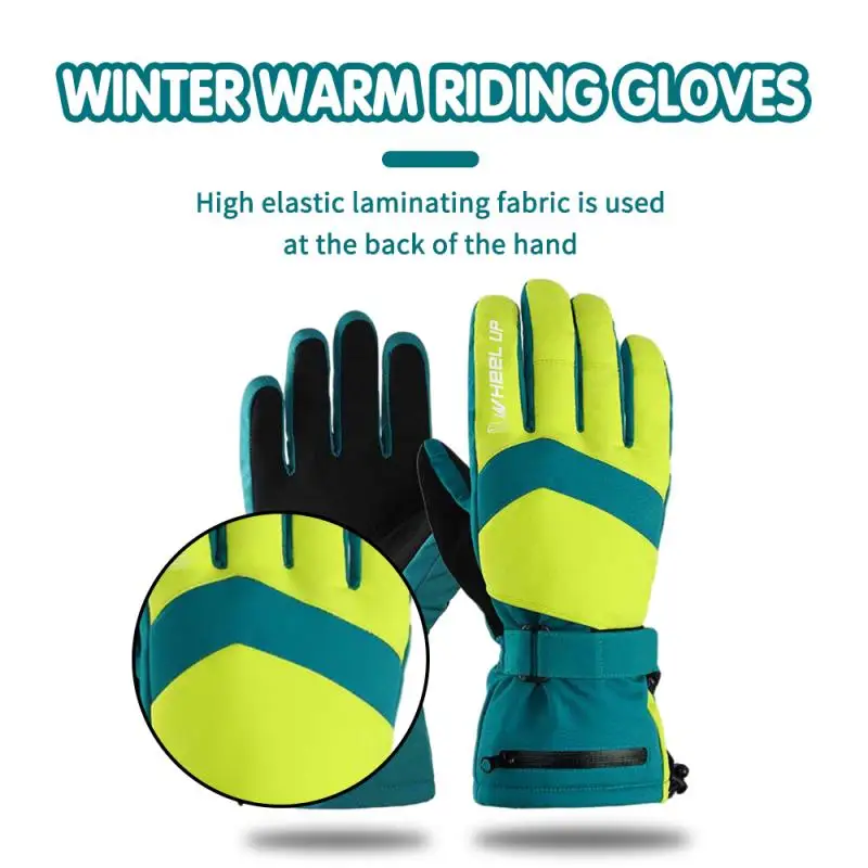 

Зимние уличные лыжные перчатки Wheelup, доступны при температуре минус 30 ℃, перчатки для верховой езды, водонепроницаемые теплые мотоциклетны...
