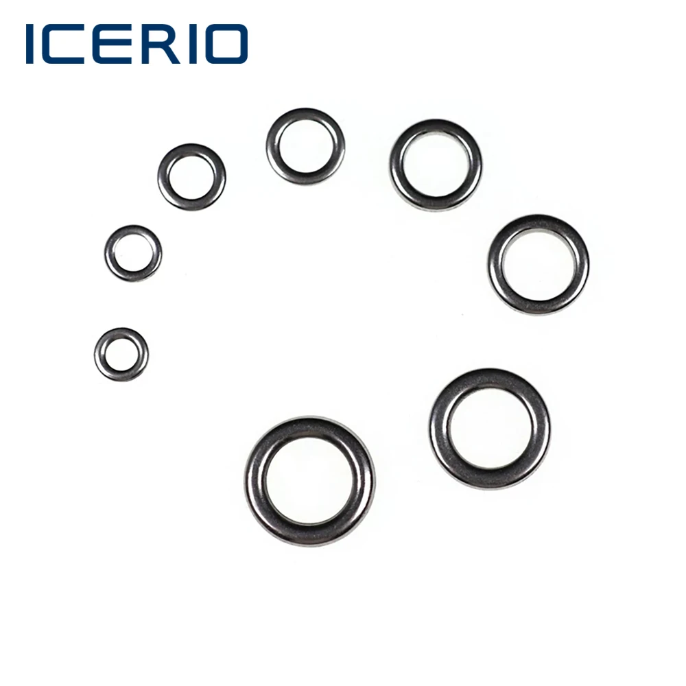 

ICERIO 30PCS Stainless Steel Solid Fishing Rings Assist Hooks Jig Lure Connectors Accessories