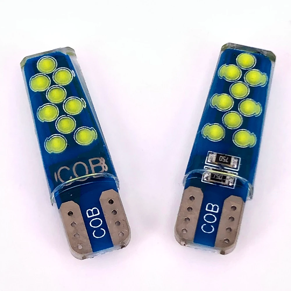 

200 шт. T10 W5W 18SMD 194 501 Авто COB 18 чипов силикагелевые автомобильные светодиоды клиновисветильник свет внутренние резервные лампы постоянного то...