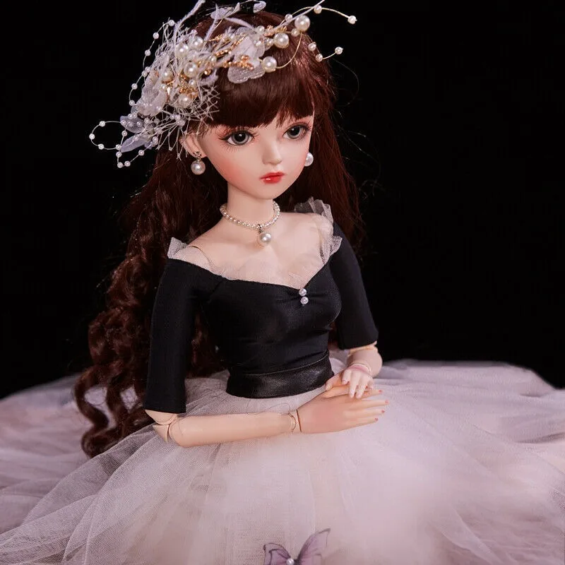 

1/3 Ball Joint Girl 60cm BJD Doll with Changeable Eyes Full Costume Set Doll Full Set Silicone Fashion Doll Movie & TV Cartoon