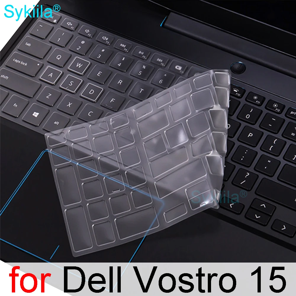 Keyboard Cover for Dell Vostro 15 5000 7000 3000 Series 5510 5515 7510 Protector Skin Film Silicon Clear Black Case 2021 2020 | Компьютеры