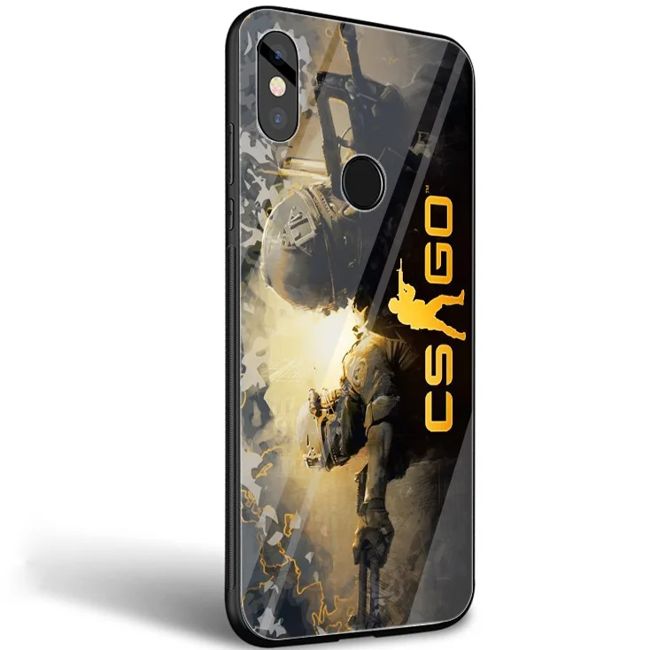 Чехол Desxz Counter Strike Cs из закаленного стекла для Xiaomi mi 8 9 Lite A1 A2 Red Note 5 6 7 Pro 6A 4X Pocophone F1 |