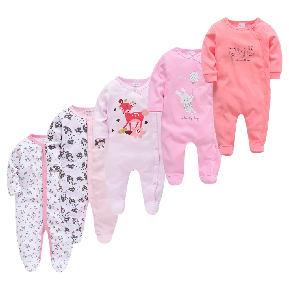 Детские комбинезоны 5 шт. Roupas bebe de Пижама для мальчика fille хлопковая дышащая