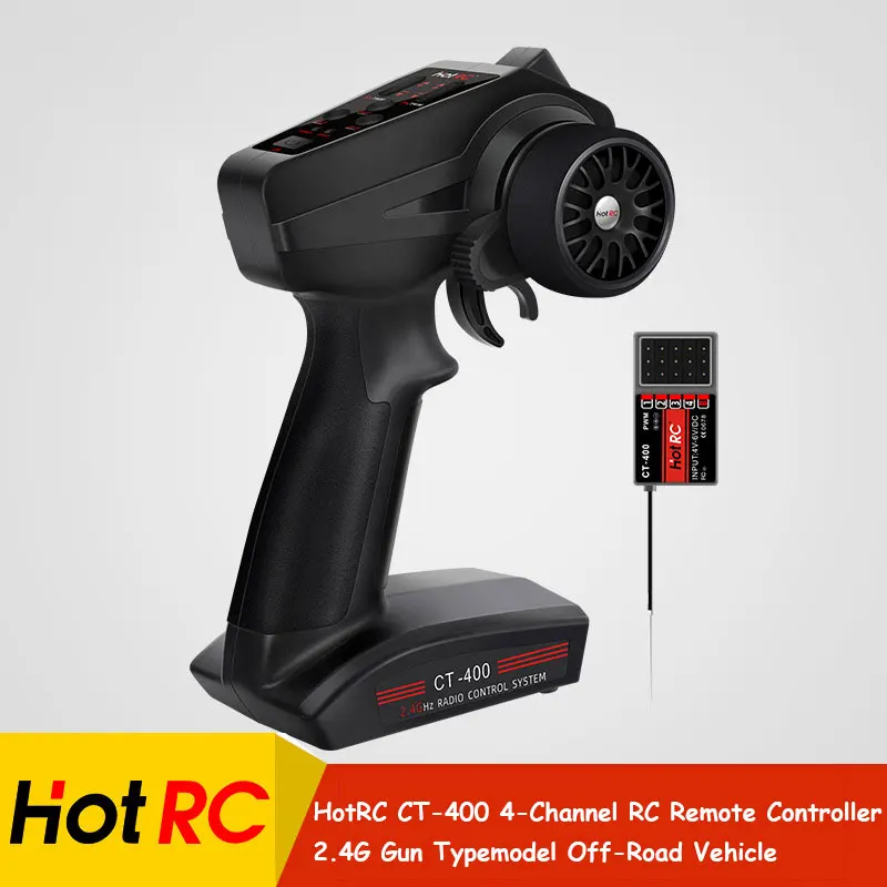 

HotRC CT-400 2.4GHz RC Car Remote Controller 4CH 400m FHSS Radio Transmitter Receiver Distance For RC Car Truck Boat Tank