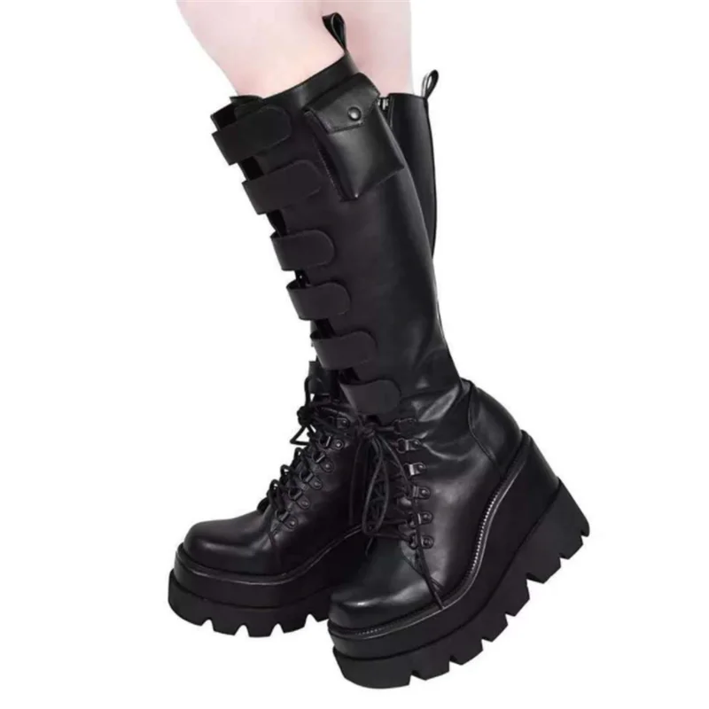 

2021 high-quality high boots new women's boots motorcycle mid-tube casual high-top knight boots fashion boots