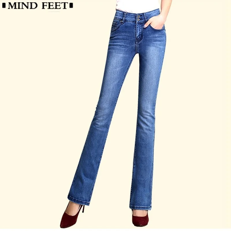 Джинсы MIND FEET для женщин эластичные облегающие синие джинсовые брюки разных