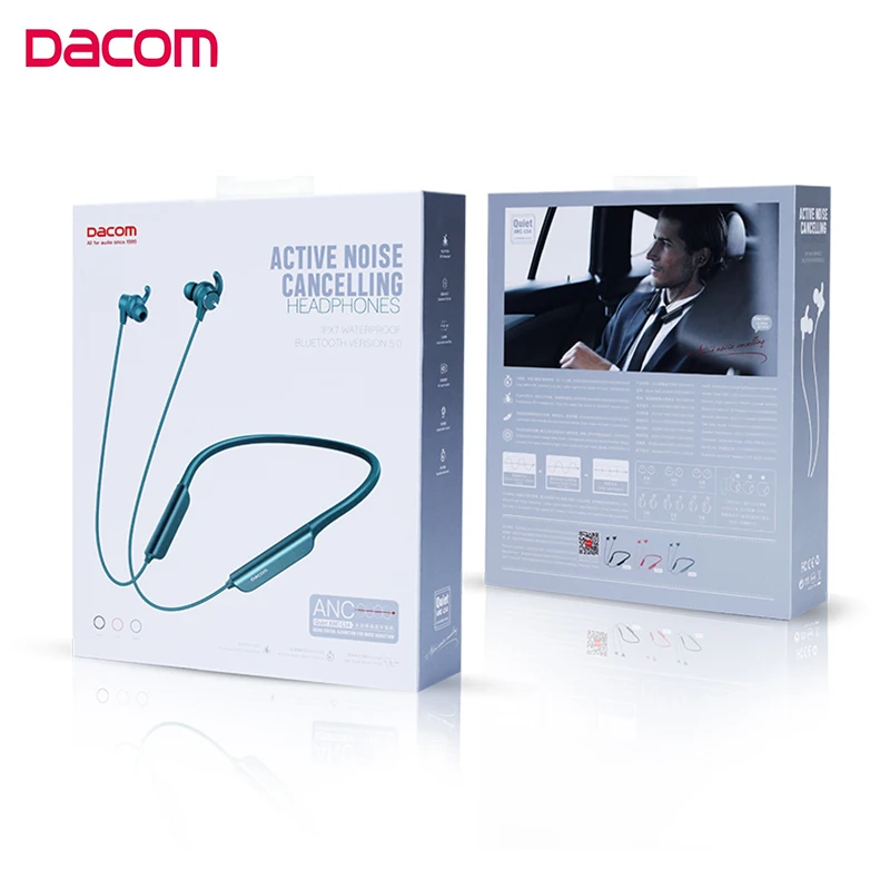 DACOM L54 ANC беспроводные Bluetooth наушники IPX7 водонепроницаемые активные шумоподавляющие наушники с шейным ремешком Спортивная гарнитура для телефона