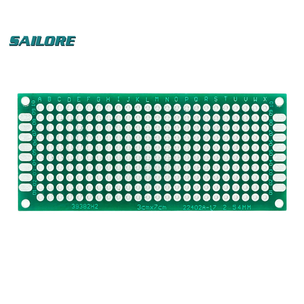 

5 шт. 3x7 см двухсторонний прототип печатной платы универсальная печатная плата «сделай сам» для Arduino 2,54 мм Стекловолокно 3*7 см 30x70 мм 30*70 мм