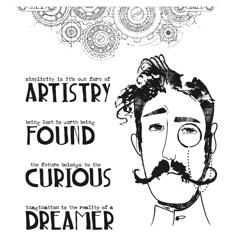 Новинка 2021 прозрачные штампы в стиле ретро джентльмена для творчества