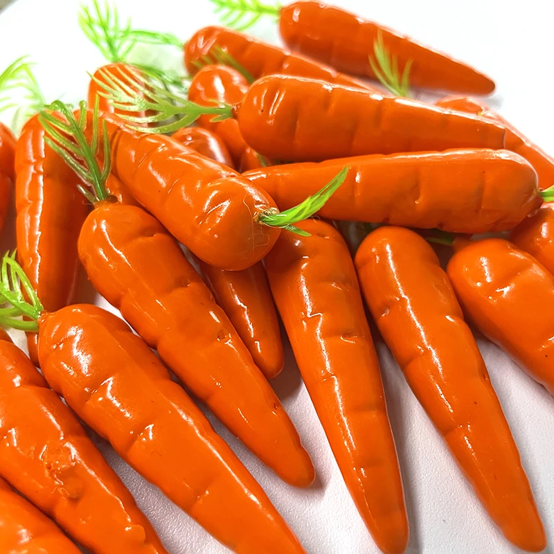 

20pcs Easter Fake Carrot Mini Artificial Plastic Foam Carrots Simulation Vegetables Easter Decoration Home Kitchen Table Decor