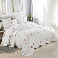 chausub jacquard cotton quilt set 3pcs bedspread on bed blanket for double bed with pillowcase king size quilted coverlet