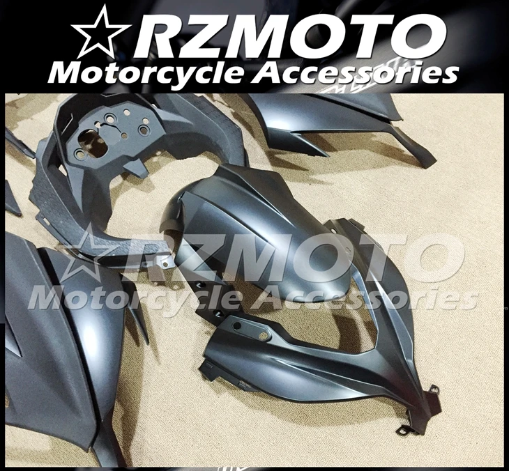 

High quality New ABS Fairing Kit Fit for Kawasaki Ninja300 EX300 2013 2014 2015 2016 2017 ZX300R 13 14 15 16 17 Black matte Nice