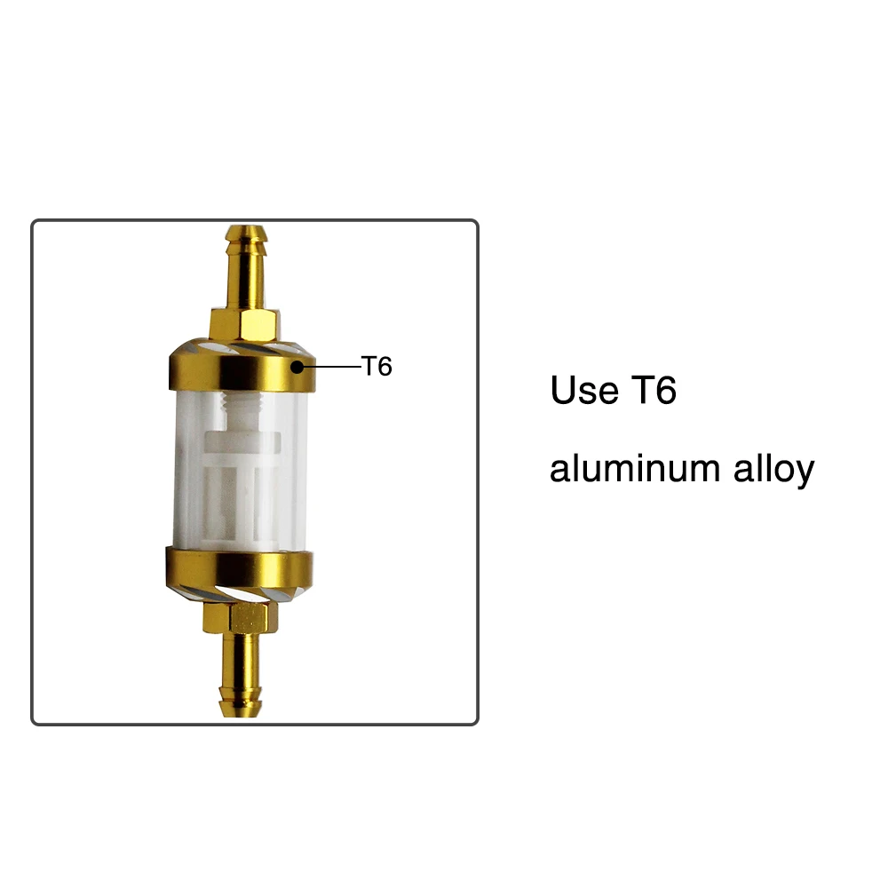 Alconstar 6 цветов 8 мм CNC мотоциклетный бензиновый топливный масляный фильтр Moto для