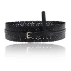 Модные женские винтажные ремни с широкой талией, полый пояс для женщин, ретро пояс с тотемным поясом, эластичное растягивающееся платье, поясные ремни с пряжкой