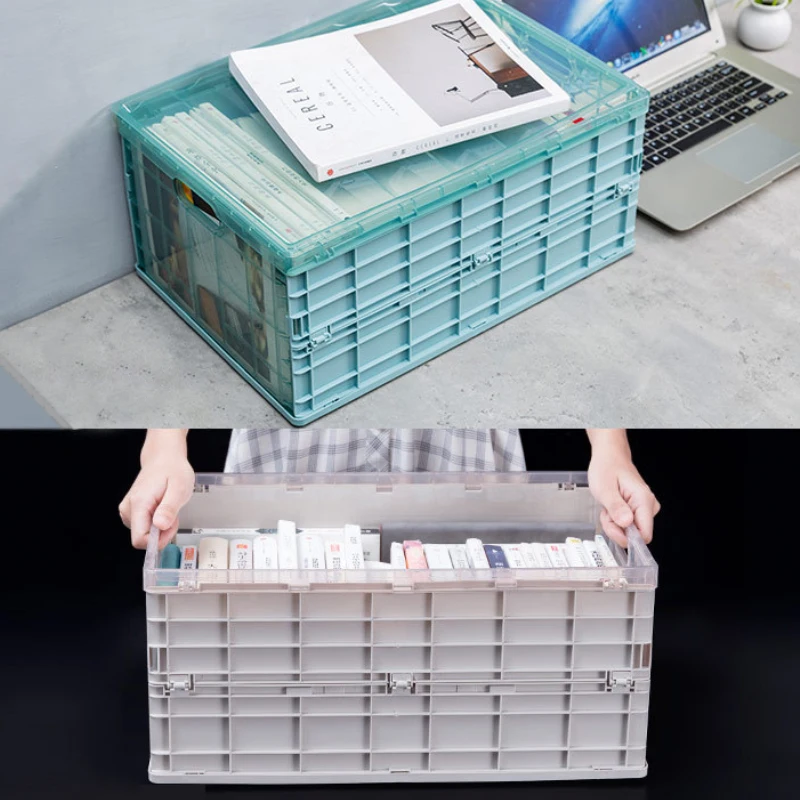 

Plastic Folding Storage Container Basket Crate Box Stack Foldable Organizer Box S,M,L JJJSN11556