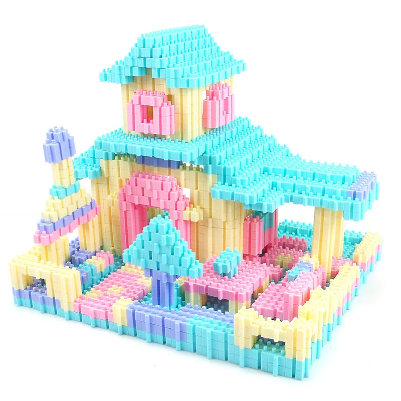 450 шт. забавные строительные блоки городской замок дом сделай сам креативные