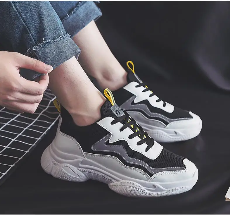 Мужские повседневные кроссовки 2019 самые стильные легкие дышащие большого папы
