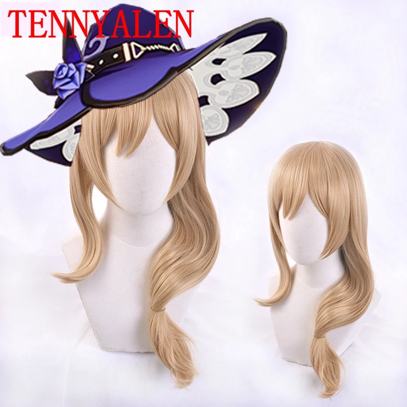 Новинка 2020 парик game Genshin Impact для косплея жёлтая Лиза большой объем + дышащая сетка